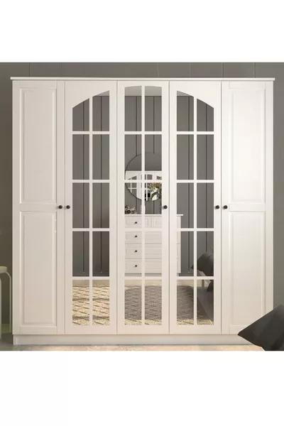 Beyza Country 5-Door Wardrobe