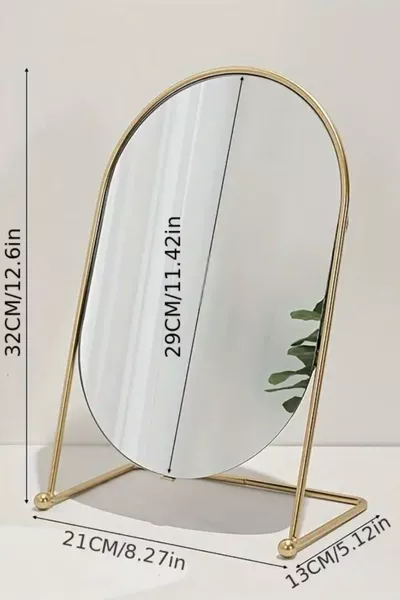 Голямо златно огледало за грим Метално масово огледало  см