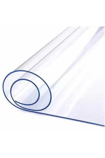 Ceren Transparent 1.4mm Non-Slip Tablecloth Protector in All Sizes, Transparent PVC