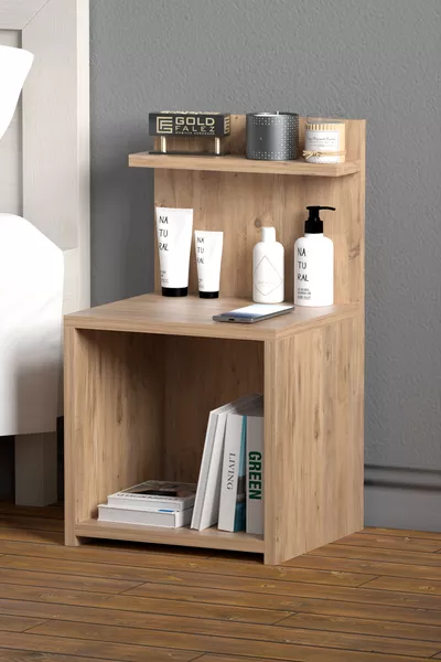 Komodin Raf Salon Ofis Dolabı Ceviz **