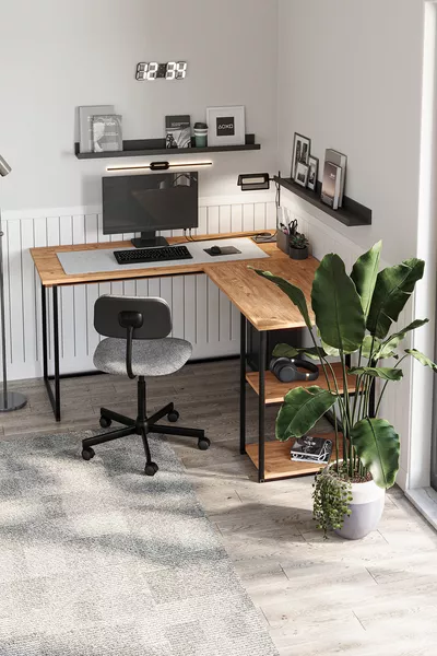 Работен бюро Офис бюро Ъглово бюро Компютърно бюро Odin борово