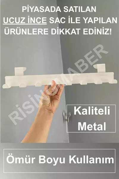 منظم شماعات خلف الباب أمريكي أبيض معدني لتعليق الملابس والمطبخ والحمام B