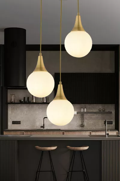 Damla 3-Lichts Rond Verouderd Modern Hanglamp Keuken Woonkamer Salon Hanglamp