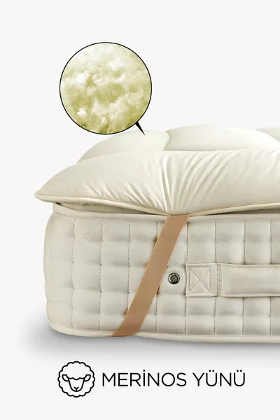 Schaapwol Hoeslaken Met Hoekelastiek Beschermend | % Natuurlijke Merinowollen Matrasbeschermer Eenpersoons- en Tweepersoonsmaat