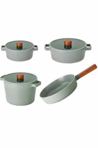 Set de casseroles Fika Gri 7 pièces