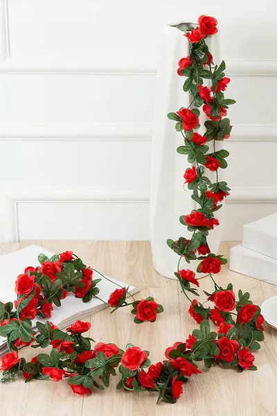 Fleur de vigne rose rouge artificielle