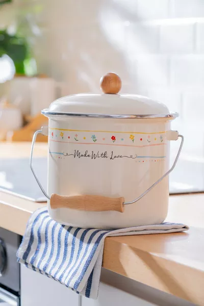 Сделано с любовью Эмальированное медное ведерко -  см