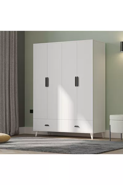 Guardaroba İnci con 4 Ante e 2 Cassetti