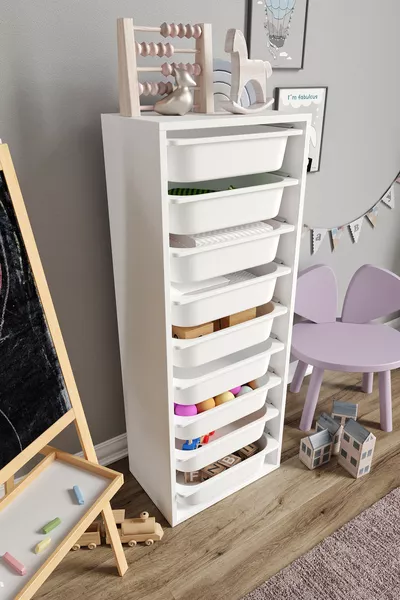 % MDF - خزانة ألعاب XL مونو ذات 9 سلال