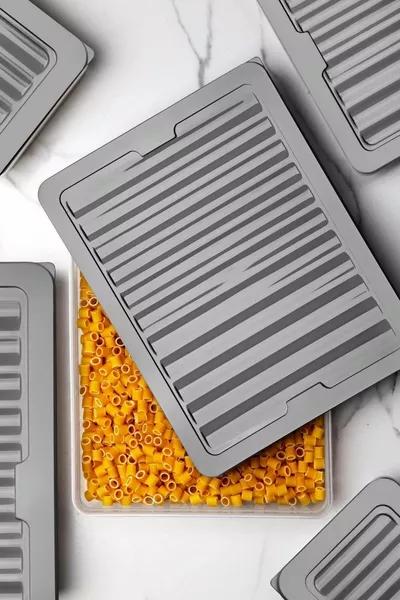 Комплект от  броя Freshbox Контейнер за съхранение, подходящ за микровълнова и фризер, сив