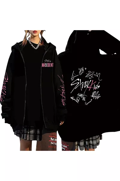 Stray Kids Maxident Skzoo met ritssluiting hoodie