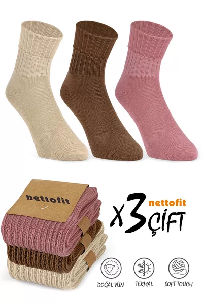 3-delige Winter Dames Wol Sokken Soft Touch