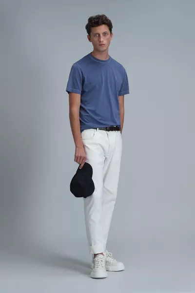 Sarder Мужская базовая футболка синяя