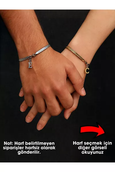 Браслет из нержавеющей итальянской стали с инициалами, для возлюбленного или друга, золотой и серебряный