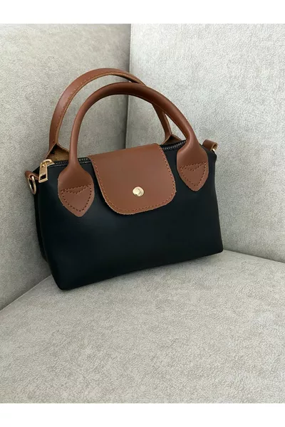 حقيبة يد وكتف نسائية سوداء من ميني بارتي