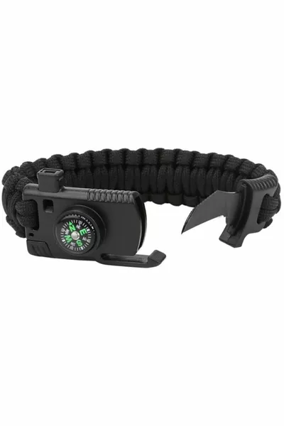Paracord Survival Bileklik Bıçak Pusula  Magnezyum Ve Ikaz Düdüğü