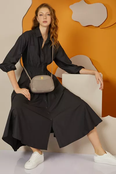 Print Gray Women's Shoulder Bag 