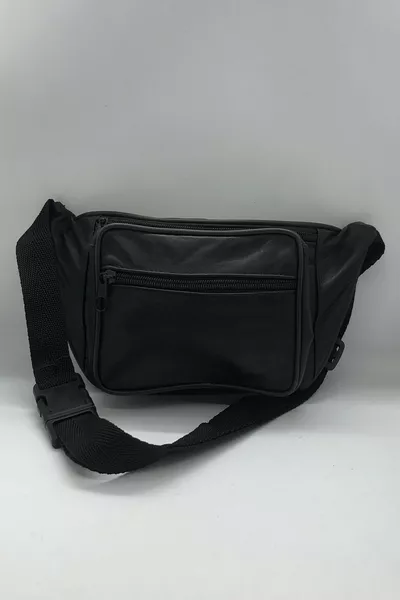 Unisex Echtes Leder Bauchtasche mit Bauch