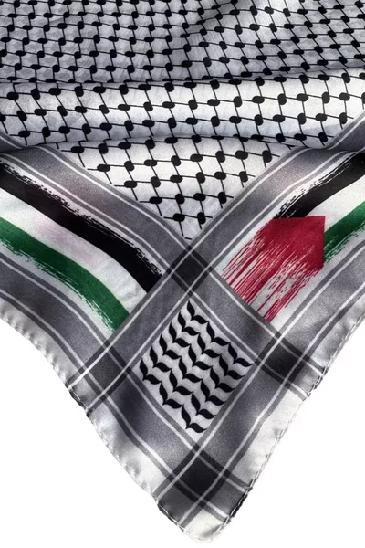 Keffiyeh Muster Palästina Flagge Puschel Schal