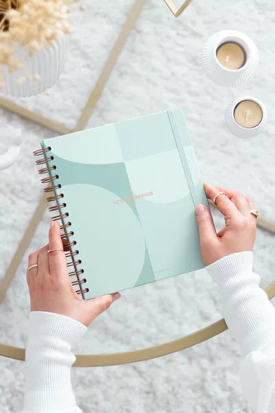 Безсрочен планировчик Квадратно Блокче Зелен