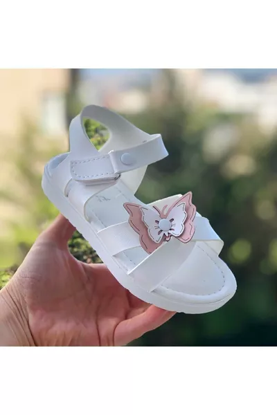 صندل فتاة بنعل فيلون مزخرف بفراشة