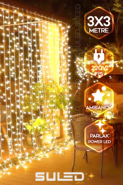 Curtain LED Light  Meter v Plugged Fringe Ambient Decoration and Decor LED Light Decoration LED