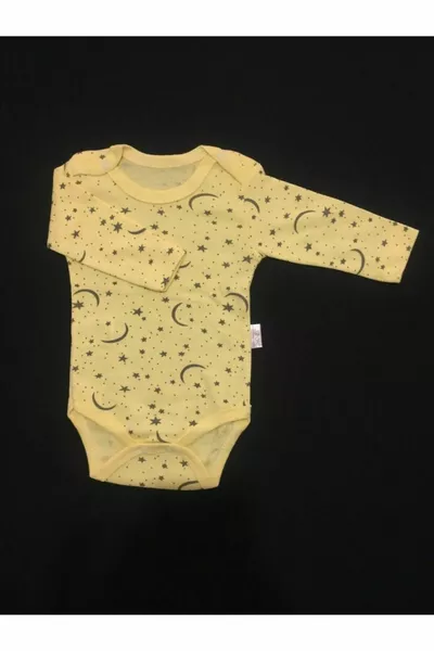 4 Pieces % Cotton Long Sleeve Baby Bodysuits Snap Bodysuit for Girls and Boys