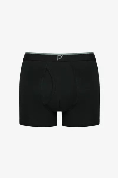 بوكسر رجالي من القطن أسود مخطط متعدد الألوان من 3 قطع