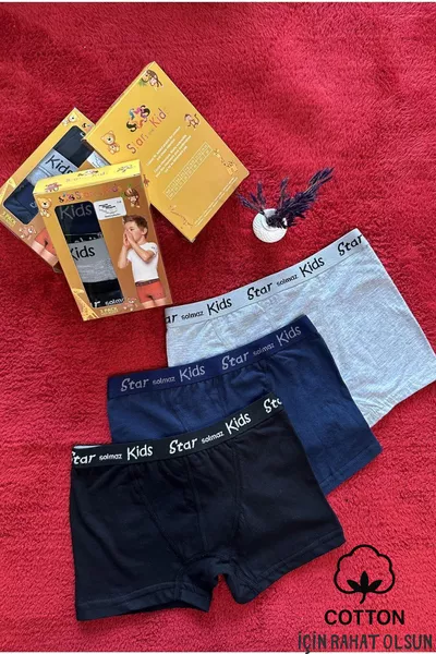 3-Pack Boys' Boxer Set % Cotton Comfort - Stretch Lycra Fabric