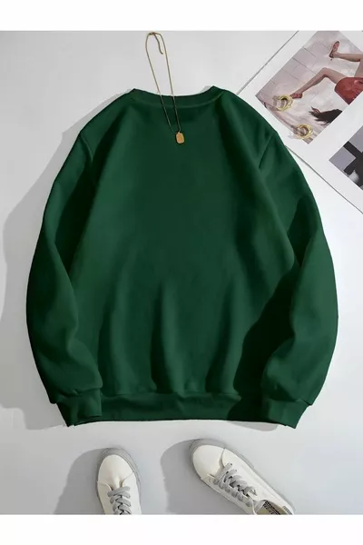 Crew Neck Unisex Printed Oversized Sweatshirt