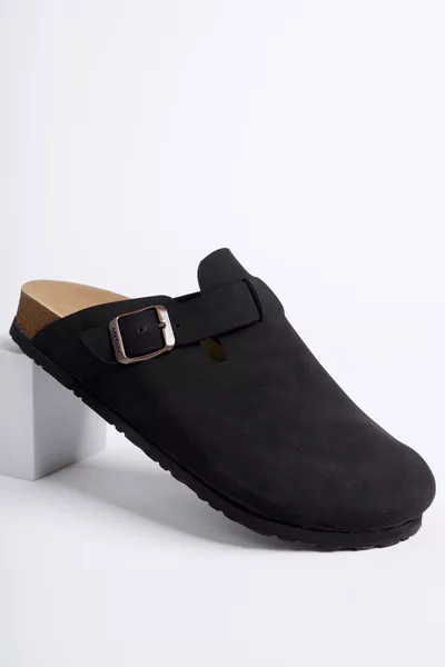 نِكي صندل مريح للجنسين بتصميم تشريحي، أمامه مغلق، حزام قابل للتعديل بمشبك، نعل إيفا مريح، كول سابو يومي للمنزل