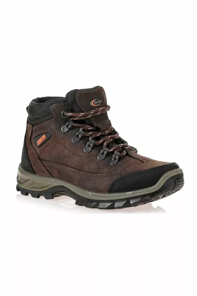 حذاء رجالي من الجلد المقاوم للماء باللون البني الداكن cko