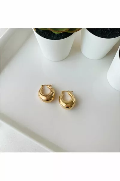 Orecchini a cerchio ovali vintage bombati