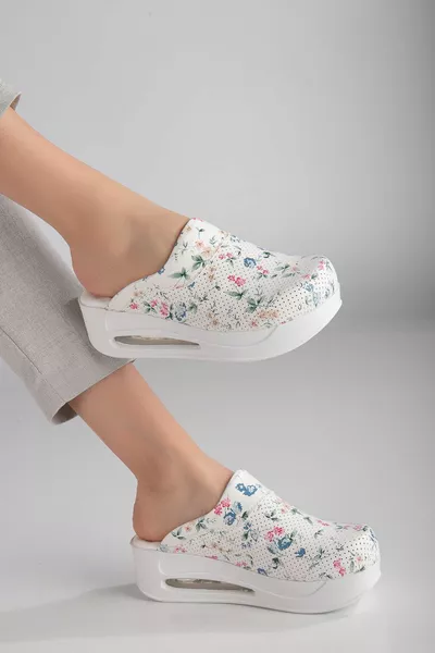 Bloemenprint Verhoogde Orthopedische Ziekenhuis Schoen voor Vrouwen