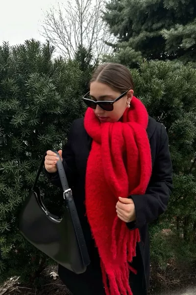 Écharpe unisexe en bouclette premium douce