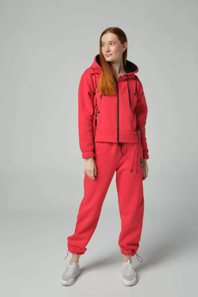 Красный крест кружевной комплект оверсайз спортивный костюм с капюшоном и капюшоном