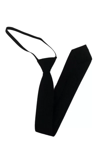 Cravate noire unie élastique unisexe