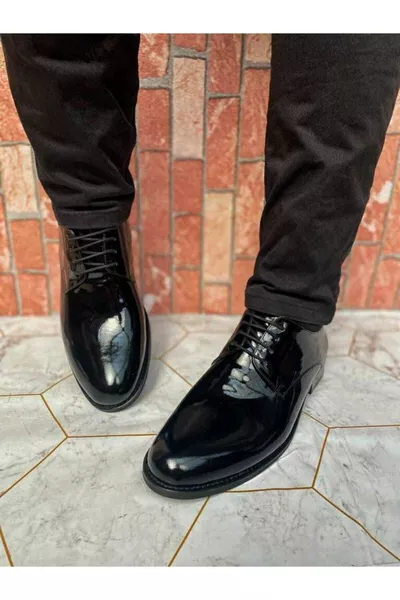 Lace-Up Genuine Leather Groom Shoes Large Size