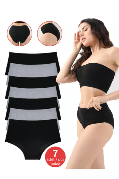 Women's High-Waist Colored Seven Day Panties 7-Pack