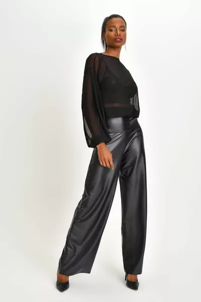 Kadın Siyah Tül Bluz