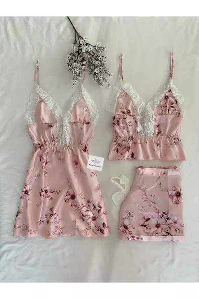 Ensemble Premium Satin Elizabeth à 3 pièces