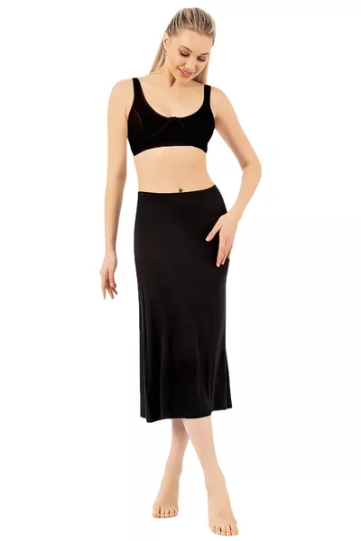 Özkan  Women's Viscose Fabric Knee-Length Skirt Dress Lining Petticoat Jumpsuit