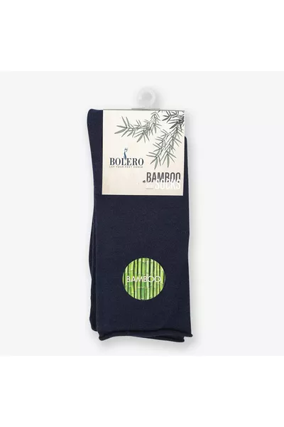 جوارب نسائية كحلية من البامبو بدون حافة علوية