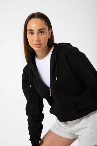 كارديغان نسائي بسحاب وغطاء رأس - البساطة والجودة معًا