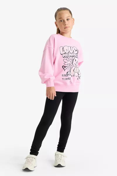 Collant scolastico lungo nero da ragazza au