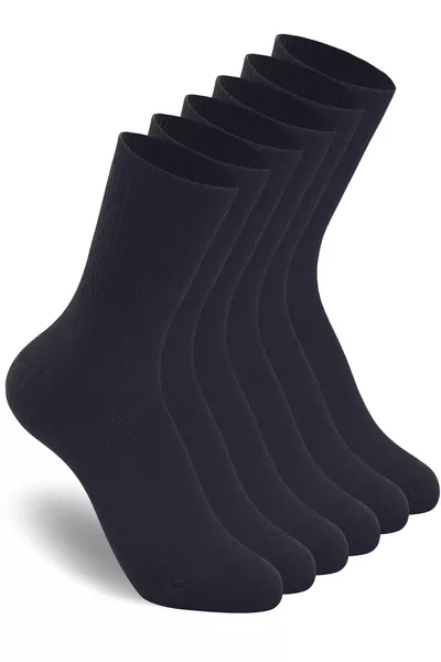 6 أزواج جوارب تنس قطنية بطول الكاحل - للجنسين