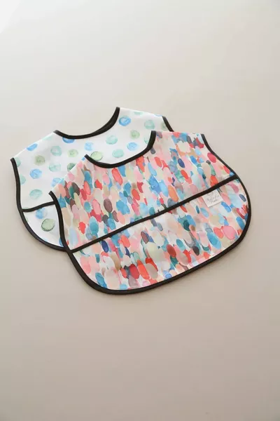 مريلة طعام مقاومة للسوائل مزدوجة اللون الأزرق (AY)