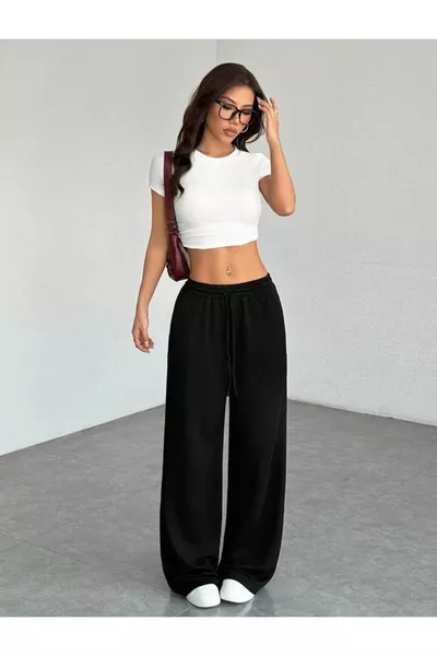 سروال رياضي واسع الأرجل للنساء