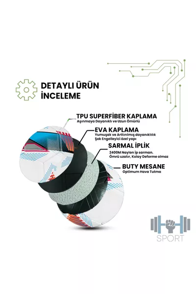 Türkei Süper Lig Fußball Ball Genäht-geklebt Größe 5 für Kunstrasen, Rasen, Beton Spiel-/Trainingsball