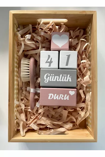 Accessoire de tirage décoratif pour bébé Anne avec cube de souvenirs coloré et nom